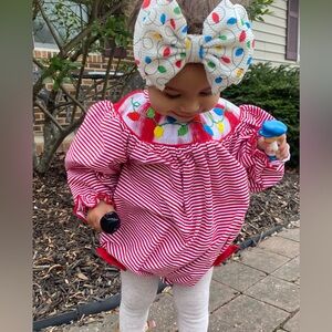 Striped Red and White Kids One Piece